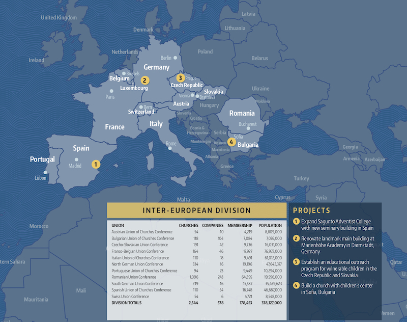 Mission Map of Europe