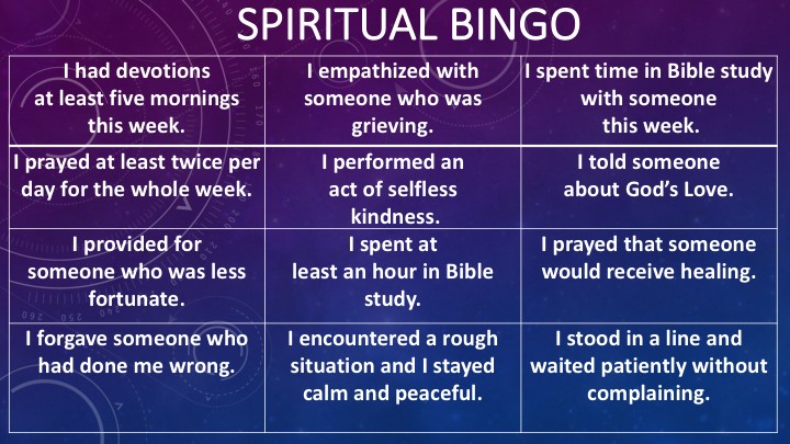 Spiritual Bingo
